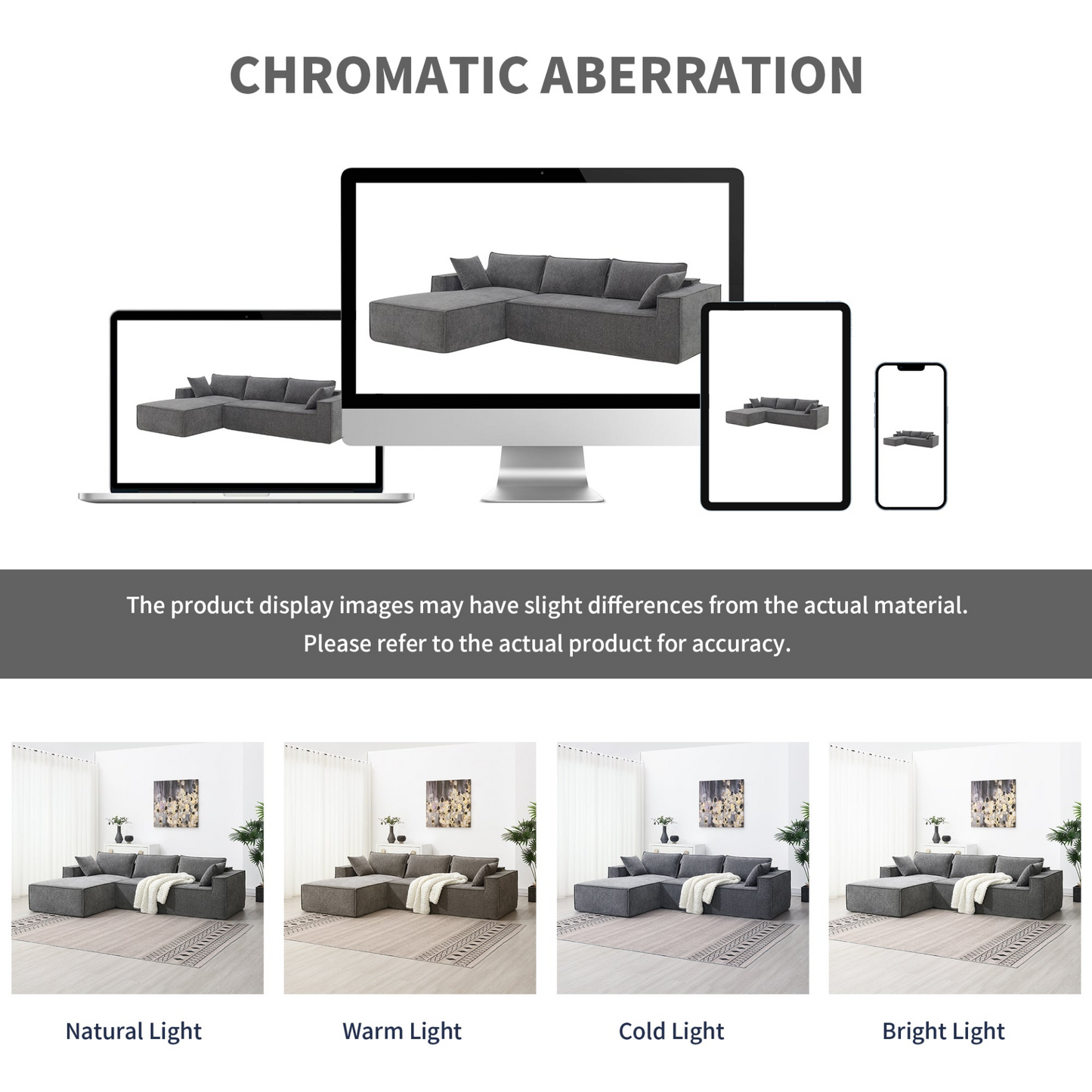 111.5*72"Minimalist Style Modular Sectional Sofa,Wrinkle-resistant Chenille Couch Set,L-Shaped Sleeper Sofa Bed for Living Room,2 PIC Free Combination,No Assembly Require,3 Colors