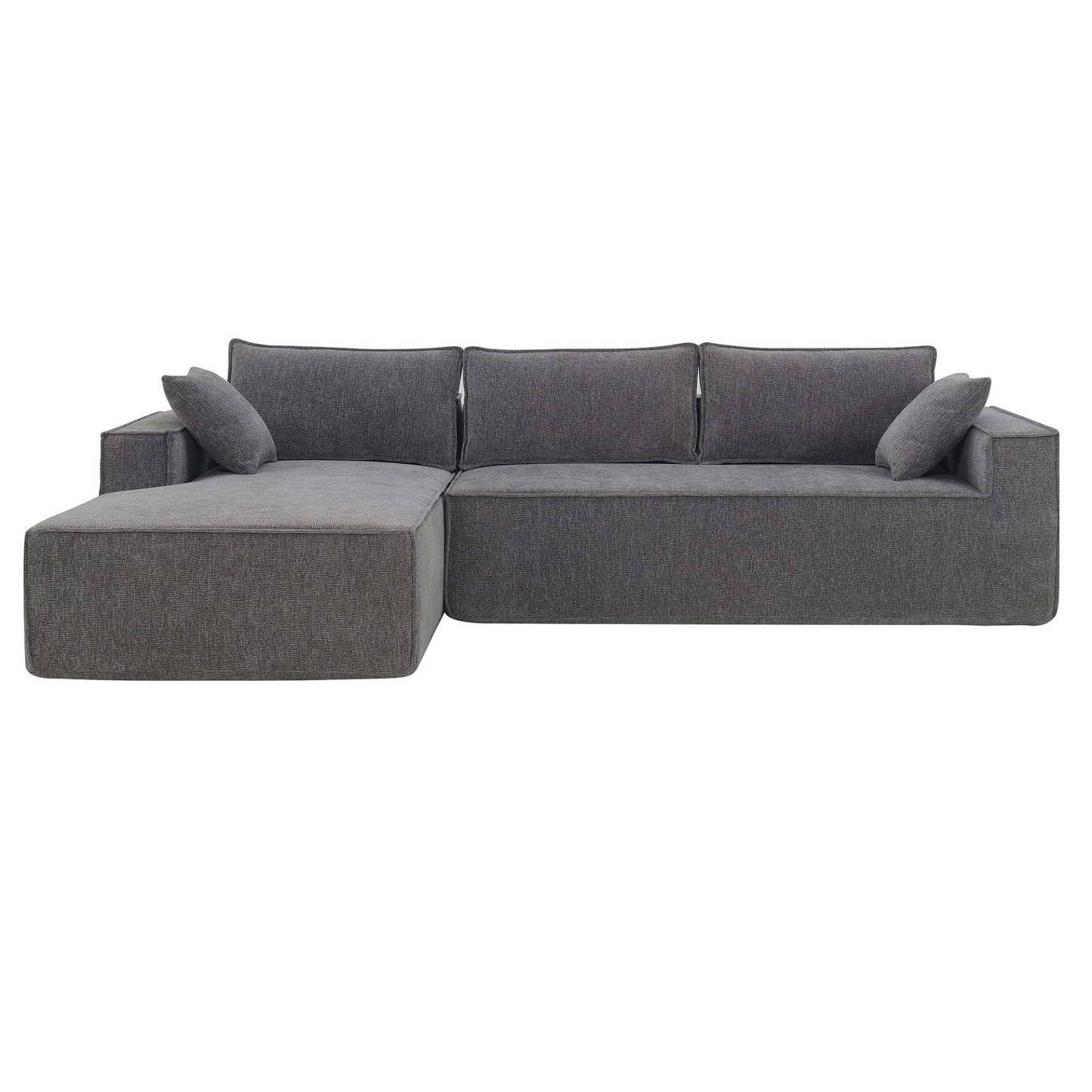 111.5*72"Minimalist Style Modular Sectional Sofa,Wrinkle-resistant Chenille Couch Set,L-Shaped Sleeper Sofa Bed for Living Room,2 PIC Free Combination,No Assembly Require,3 Colors