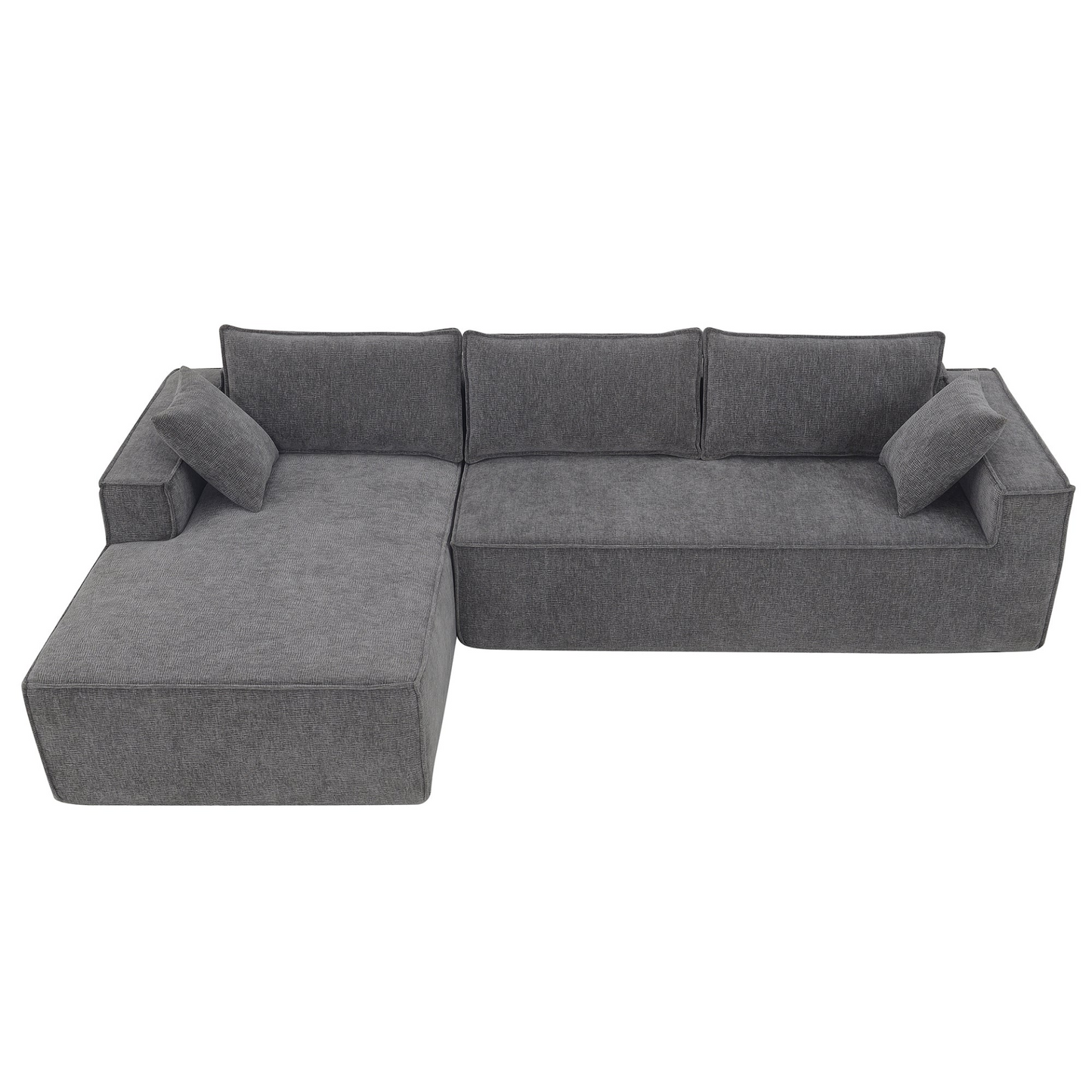 111.5*72"Minimalist Style Modular Sectional Sofa,Wrinkle-resistant Chenille Couch Set,L-Shaped Sleeper Sofa Bed for Living Room,2 PIC Free Combination,No Assembly Require,3 Colors