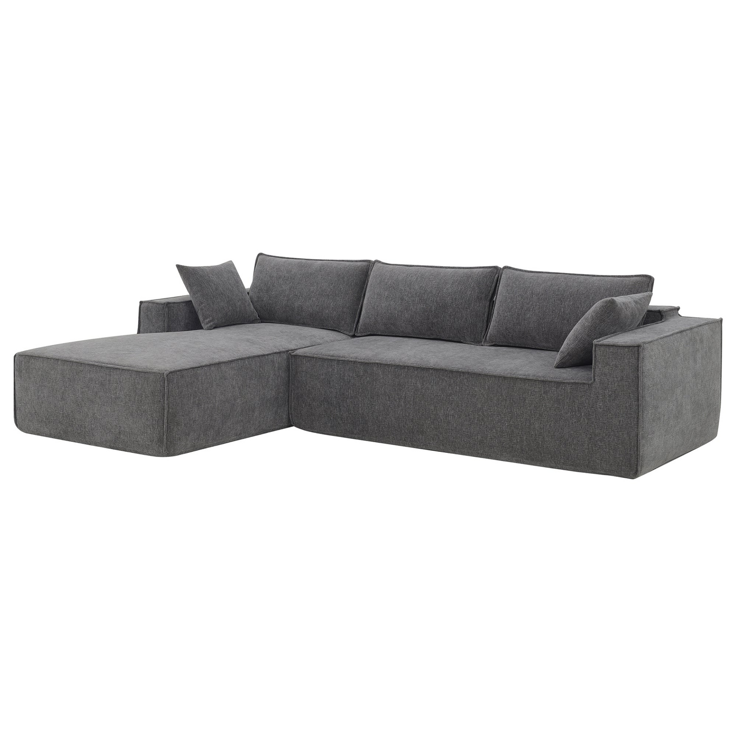 111.5*72"Minimalist Style Modular Sectional Sofa,Wrinkle-resistant Chenille Couch Set,L-Shaped Sleeper Sofa Bed for Living Room,2 PIC Free Combination,No Assembly Require,3 Colors