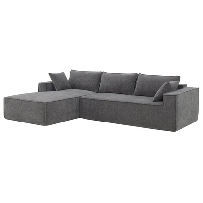111.5*72"Minimalist Style Modular Sectional Sofa,Wrinkle-resistant Chenille Couch Set,L-Shaped Sleeper Sofa Bed for Living Room,2 PIC Free Combination,No Assembly Require,3 Colors