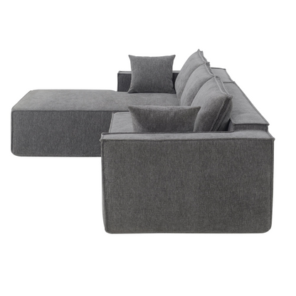 111.5*72"Minimalist Style Modular Sectional Sofa,Wrinkle-resistant Chenille Couch Set,L-Shaped Sleeper Sofa Bed for Living Room,2 PIC Free Combination,No Assembly Require,3 Colors