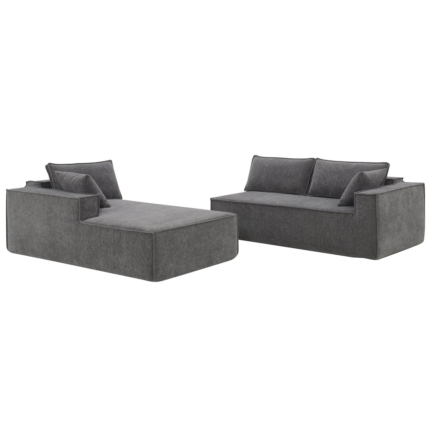 111.5*72"Minimalist Style Modular Sectional Sofa,Wrinkle-resistant Chenille Couch Set,L-Shaped Sleeper Sofa Bed for Living Room,2 PIC Free Combination,No Assembly Require,3 Colors