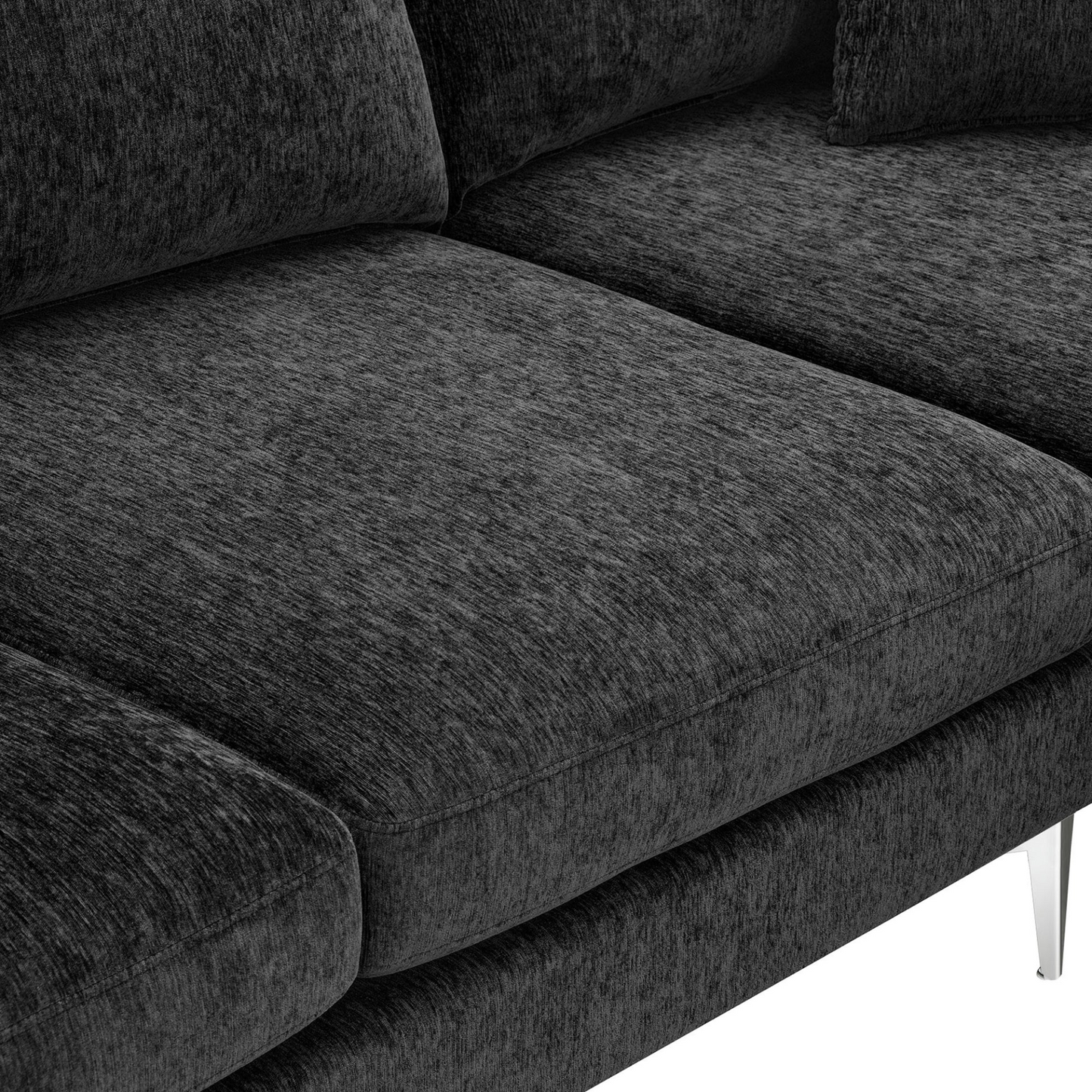 84 "Modern Chenille L-Shaped Sofa with Reversible Lounge,Convertible Sectional Couch Set,4 Seat Indoor Furniture with Reversible Chaise,Fit for Living Room, Apartment(2 Pillows)