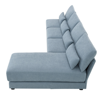 120*61" Oversized Deep Seat Sectional Sofa with Reversible Chaise,Loop Yarn Fabric 5-seat Armless Indoor Furniture,Convertible L-shaped Couch for Living Room,Apartment,3 Colors
