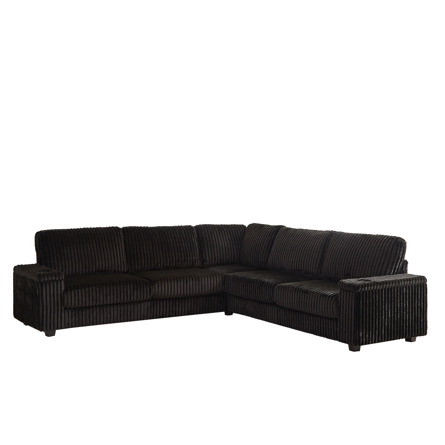 110-Inch Oversized Corduroy Corner Sofa,L Shaped Corner Couch with two storage spaces,USB port & T-pyce port and Cup-holder , Deep Seat Comfy Upholstered Couches for Living Room(Not freely combinable)