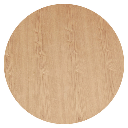 31.49  inch Coffee Table for Dining Room  Round coffee Tables Mid-Century Modern Table with Wood oak
