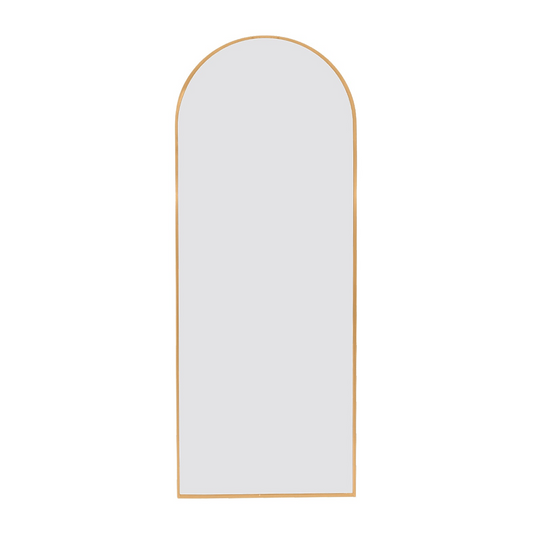 Gold 71x27.5 inch metal arch stand full length mirror
