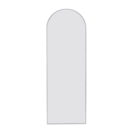 Silver 71x23.6 inch metal arch stand full length mirror