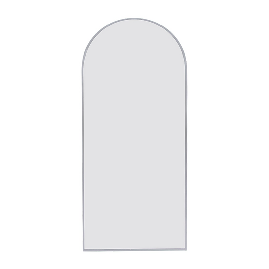 Silver 71x31.5 inch metal arch stand full length mirror