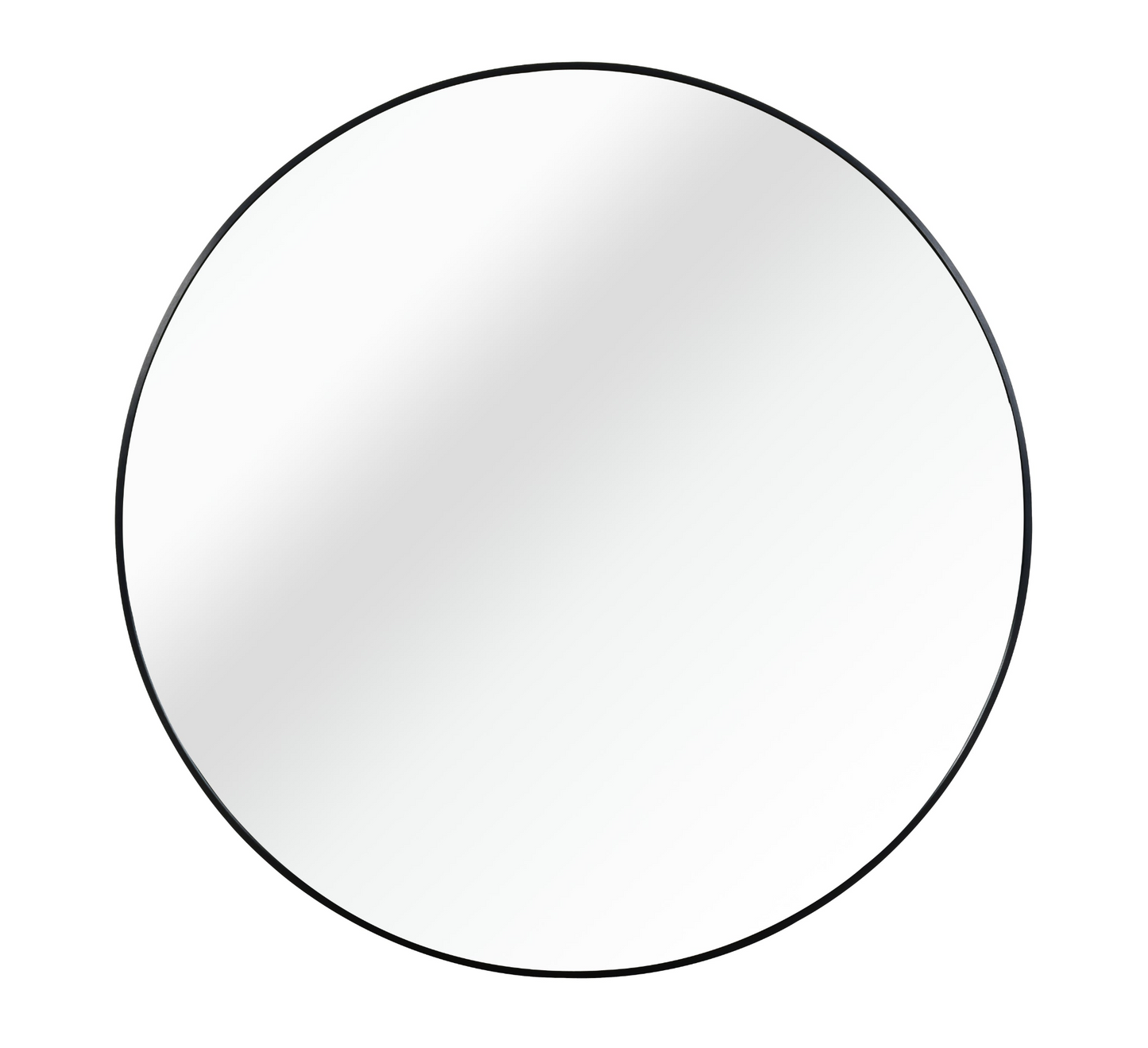 Black 30 Inch Metal Round Bathroom Mirror