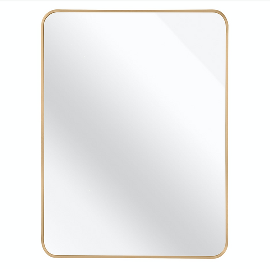 Gold 30 "x40" Rectangular Bathroom Wall Mirror