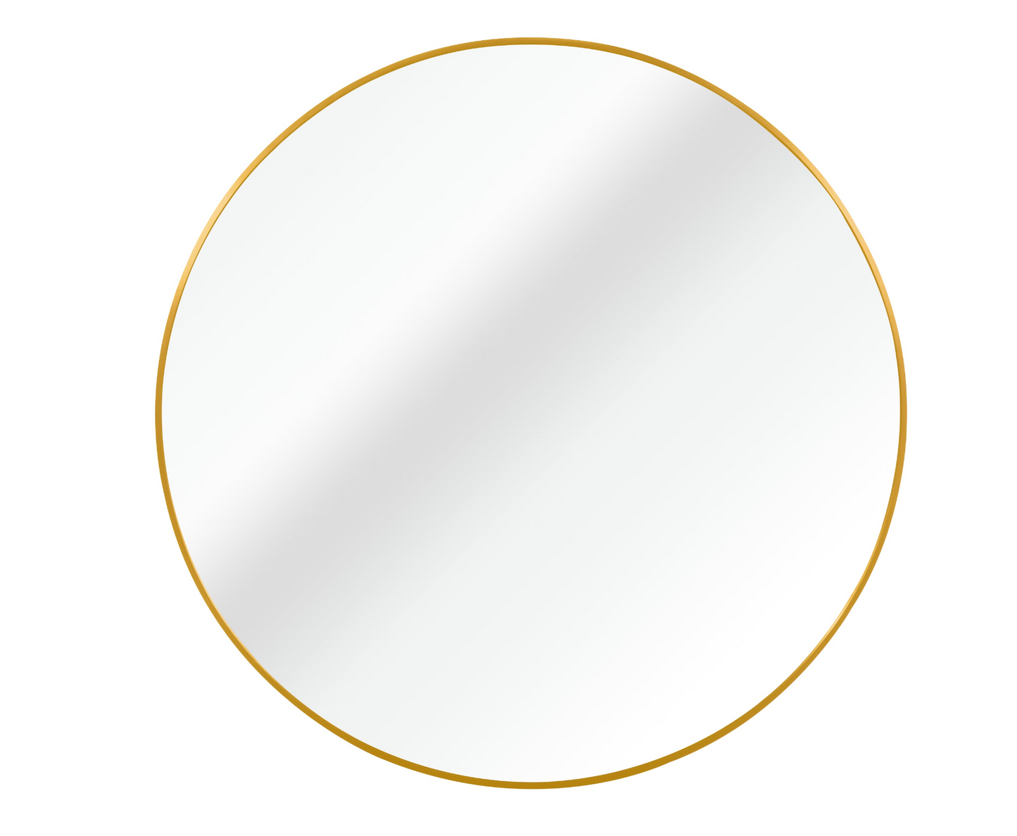 Gold 30 Inch Metal Round Bathroom Mirror