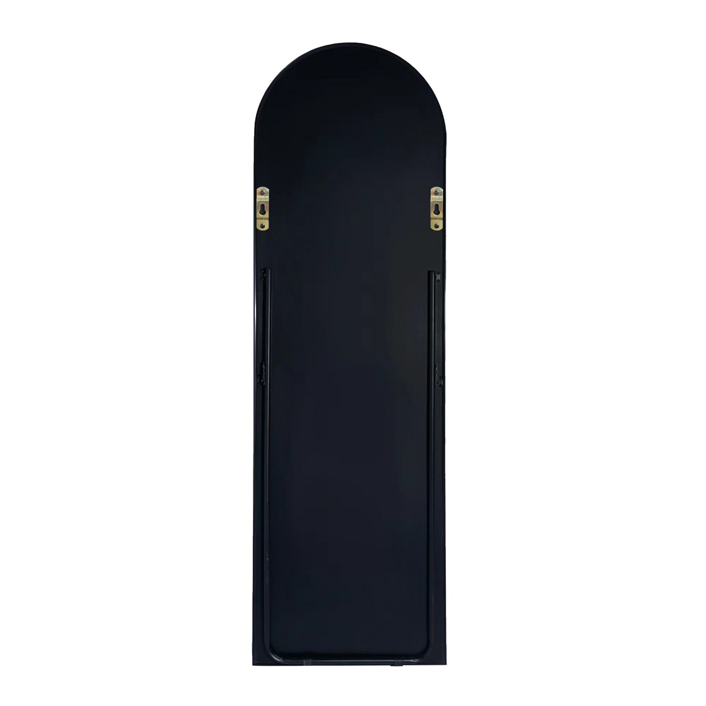 Black 63x20 inch metal arch stand full length mirror