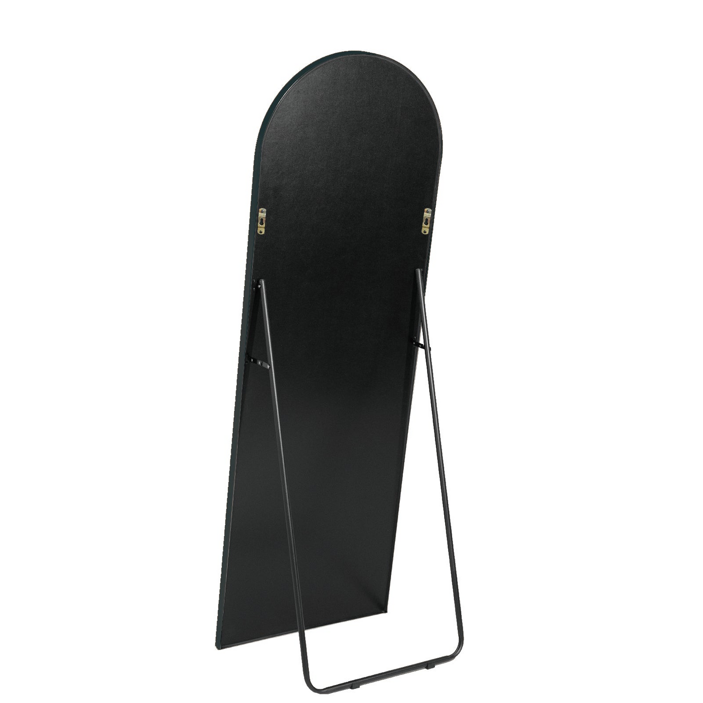 Black 63x20 inch metal arch stand full length mirror