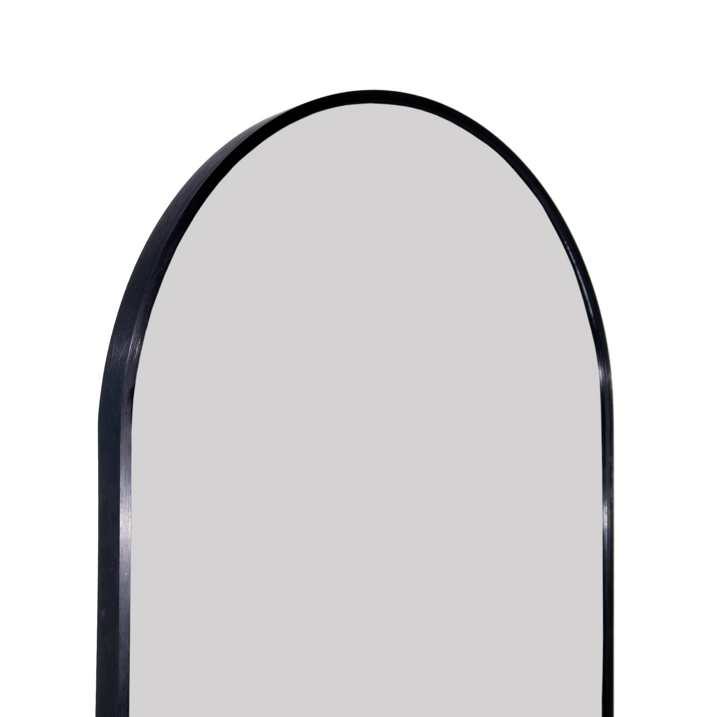 Black 63x20 inch metal arch stand full length mirror