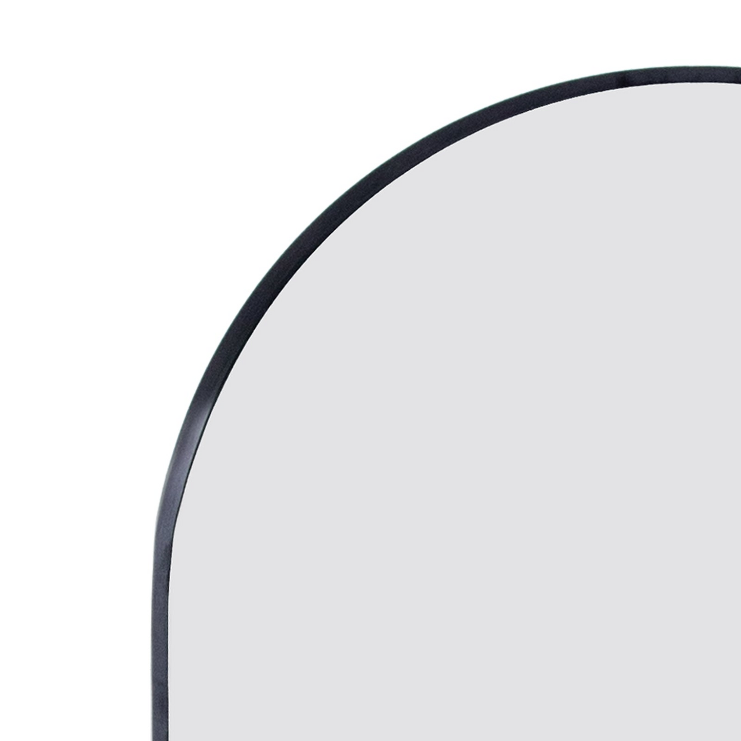 Black 63x20 inch metal arch stand full length mirror