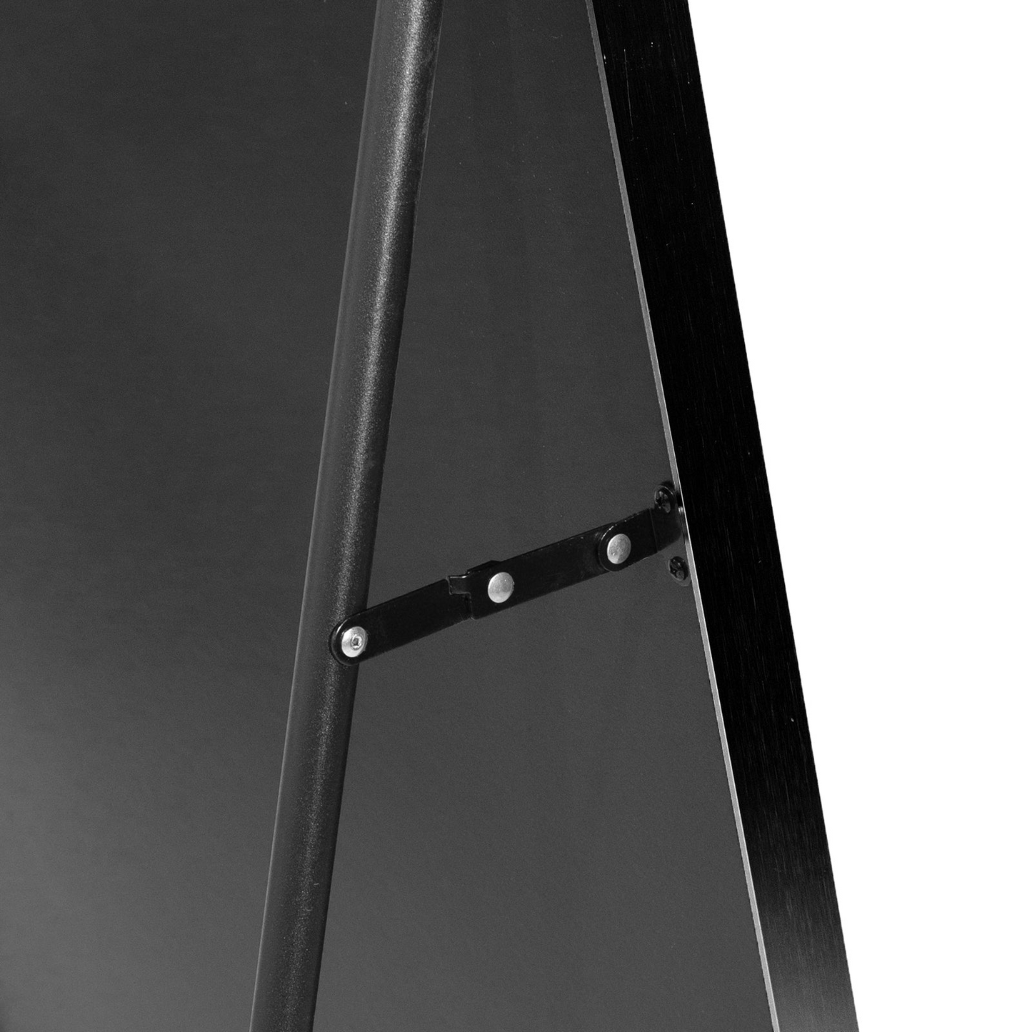 Black 63x20 inch metal arch stand full length mirror