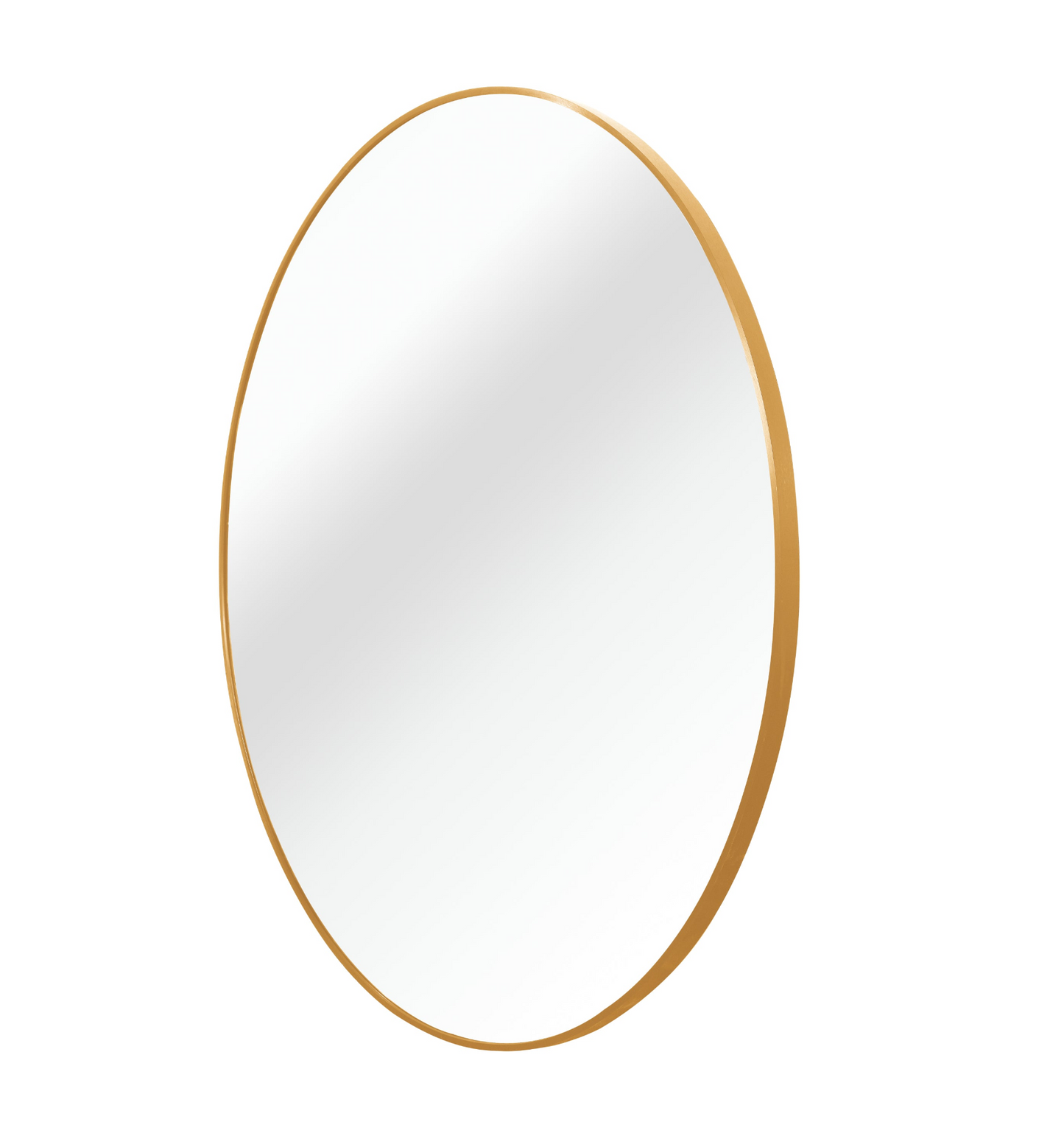 Gold 30 Inch Metal Round Bathroom Mirror