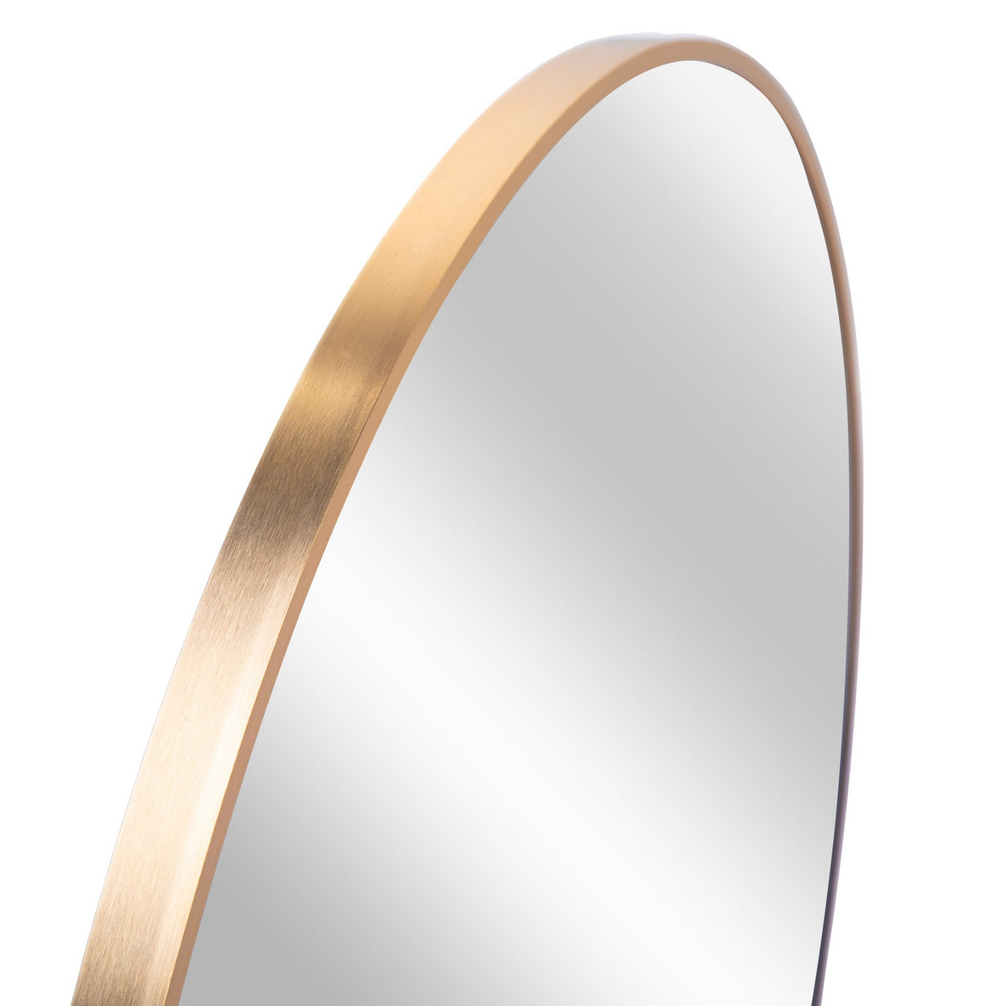 Gold 30 Inch Metal Round Bathroom Mirror