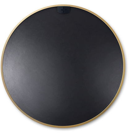 Gold 30 Inch Metal Round Bathroom Mirror