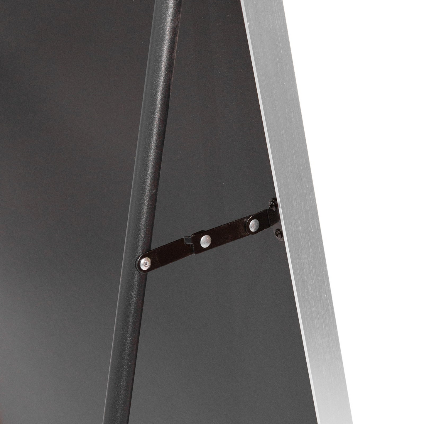 SIlver 63x20 inch metal arch stand full length mirror