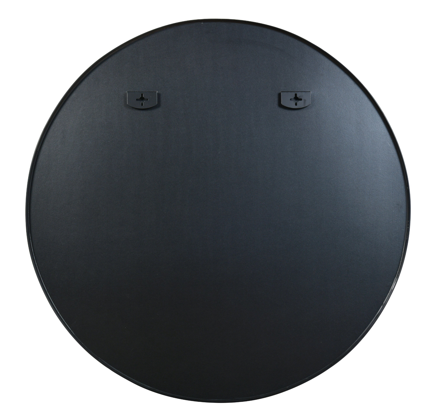 Black 39 Inch Metal Round Bathroom Mirror