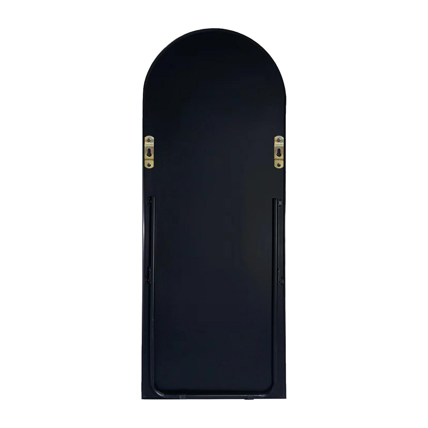 Black 71x27.5 inch metal arch stand full length mirror