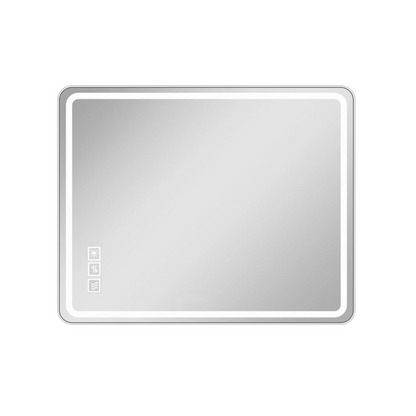 40x32 Inch LED Bathroom Mirror Vanity Mirrors with Front Lights Wall Mounted Anti-Fog Frameless Make Up Mirror with Light 5 mm Copper-Free Silver Mirror Horizontal or Vertical