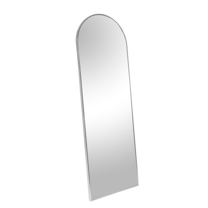 Silver 71x27.5 inch metal arch stand full length mirror