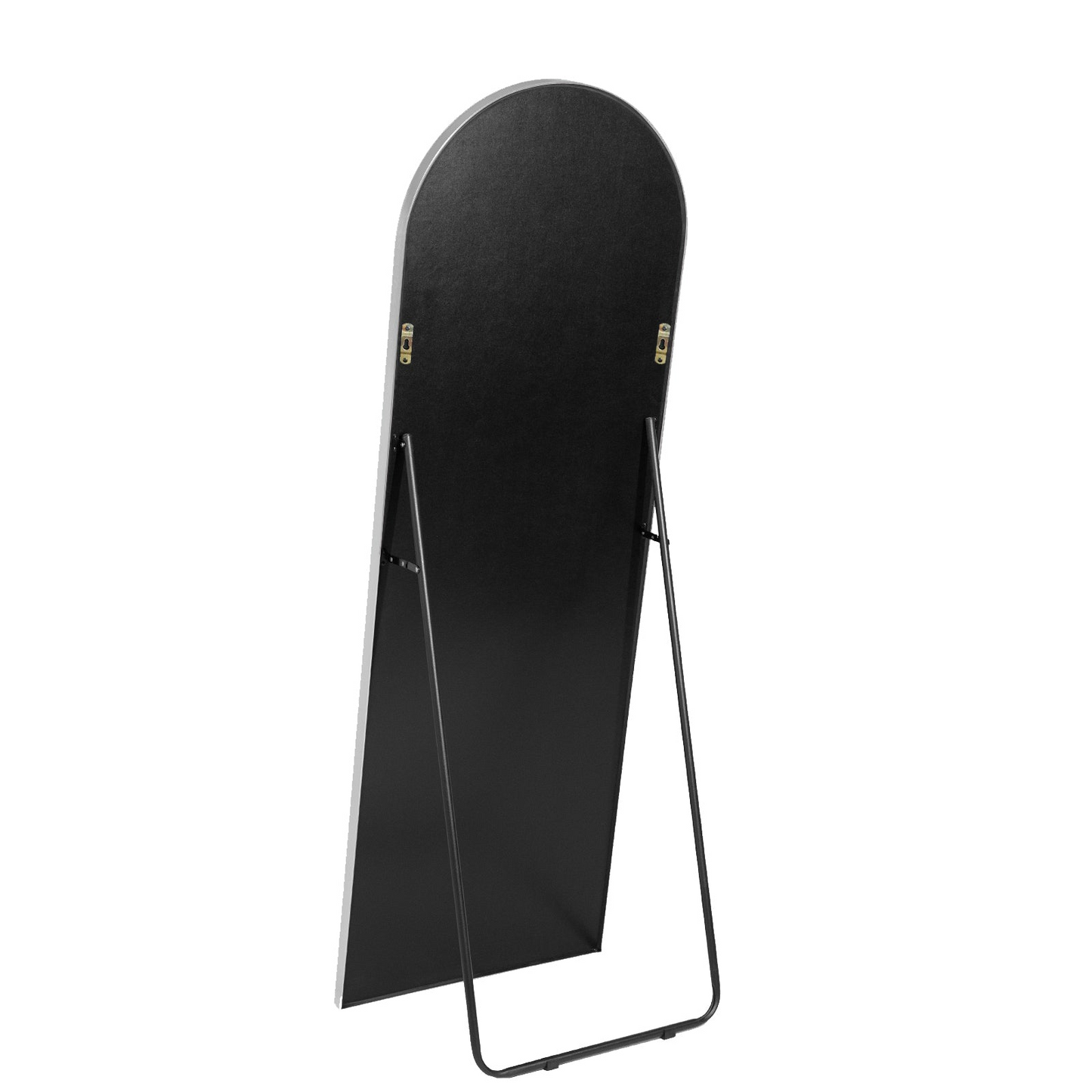Silver 71x27.5 inch metal arch stand full length mirror
