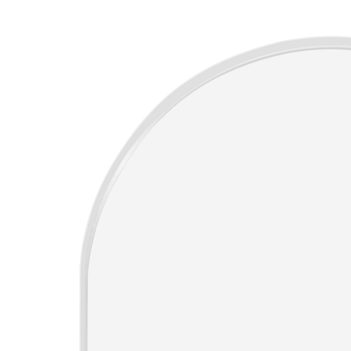 White 63x20 inch metal arch stand full length mirror