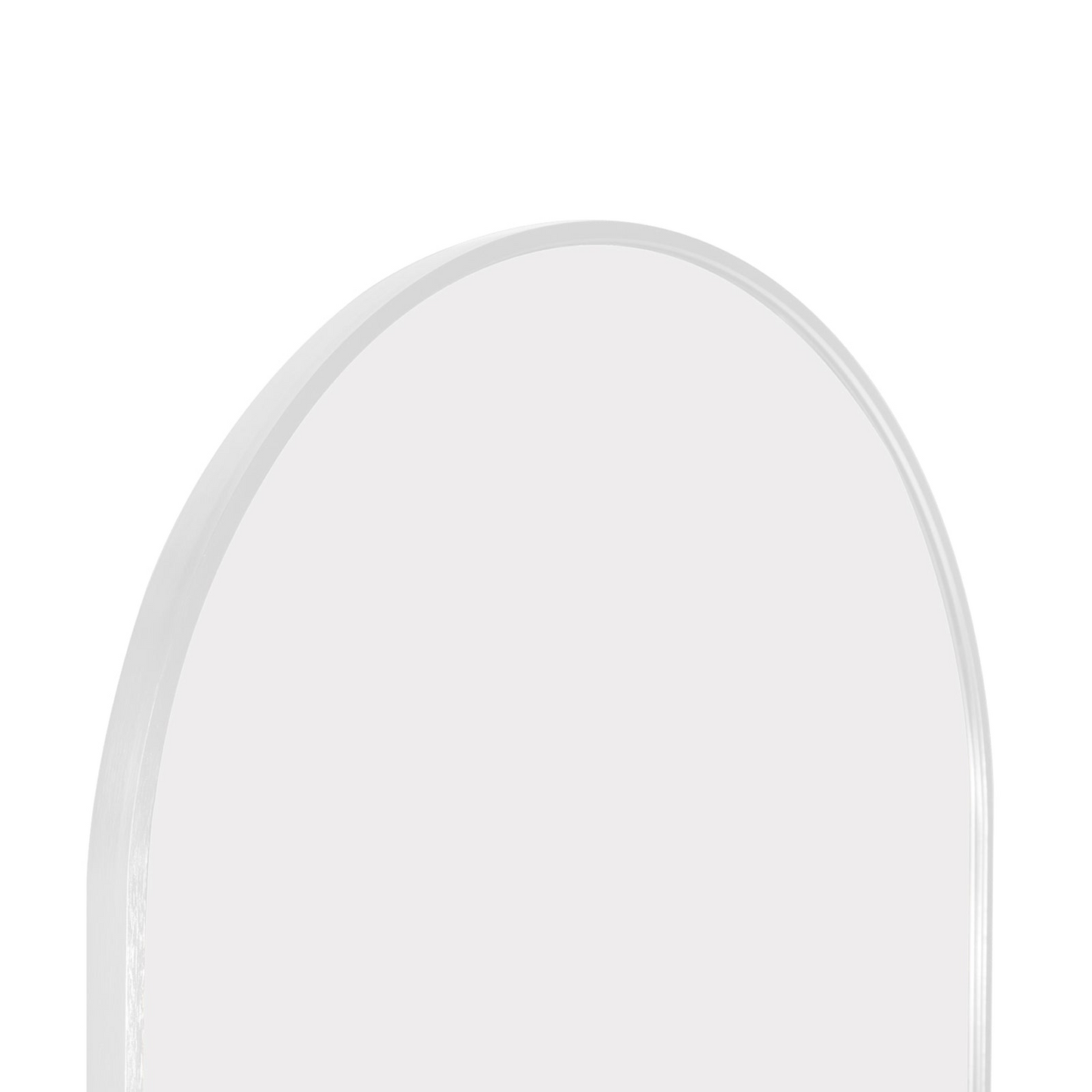 White 63x20 inch metal arch stand full length mirror