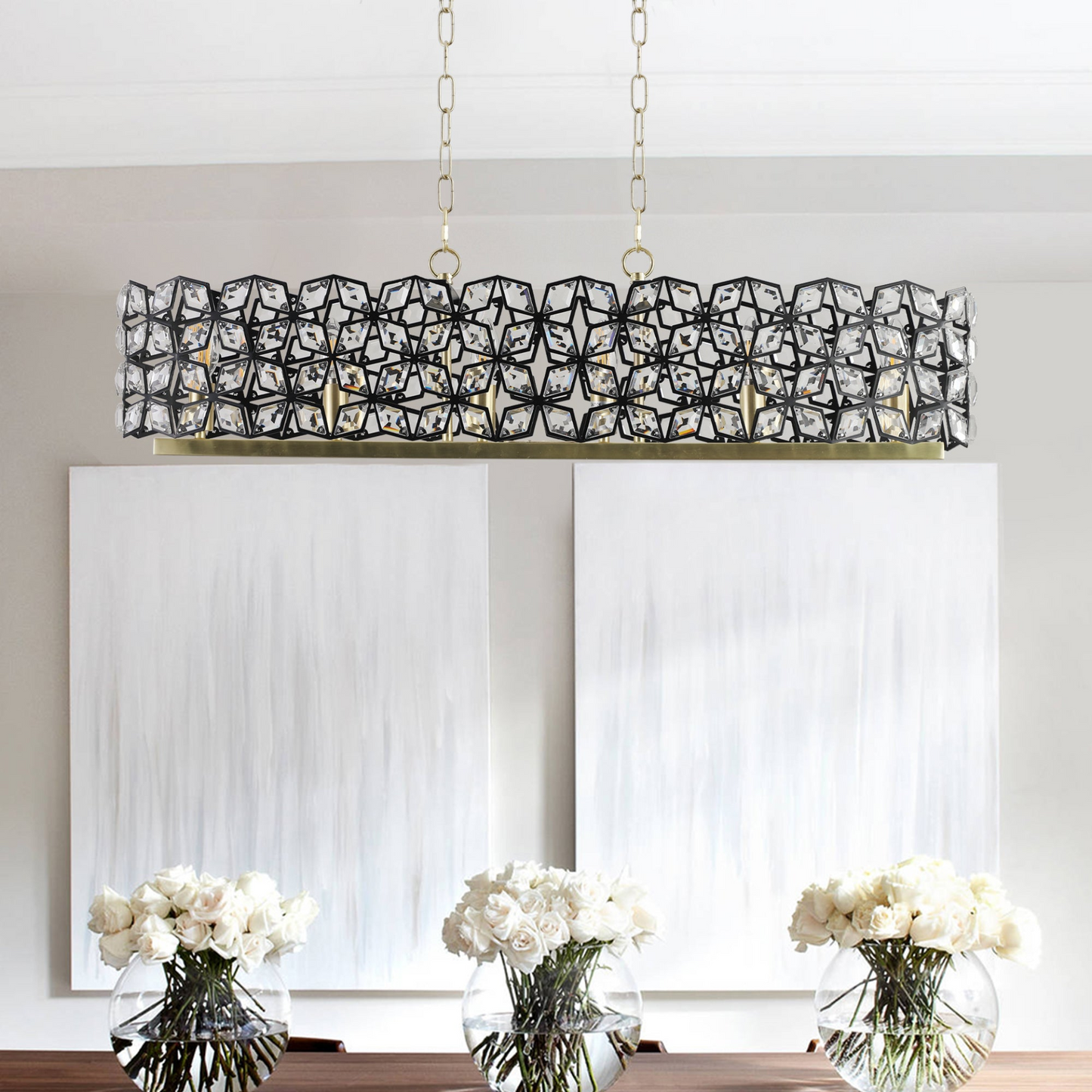Modern Champagne Gold Oval Crystal ceiling chandelier  Luxury Home Decor Light Fixture