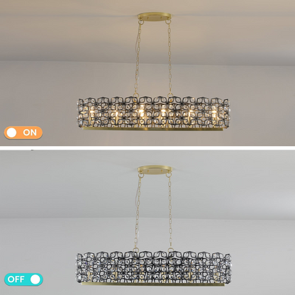 Modern Champagne Gold Oval Crystal ceiling chandelier  Luxury Home Decor Light Fixture