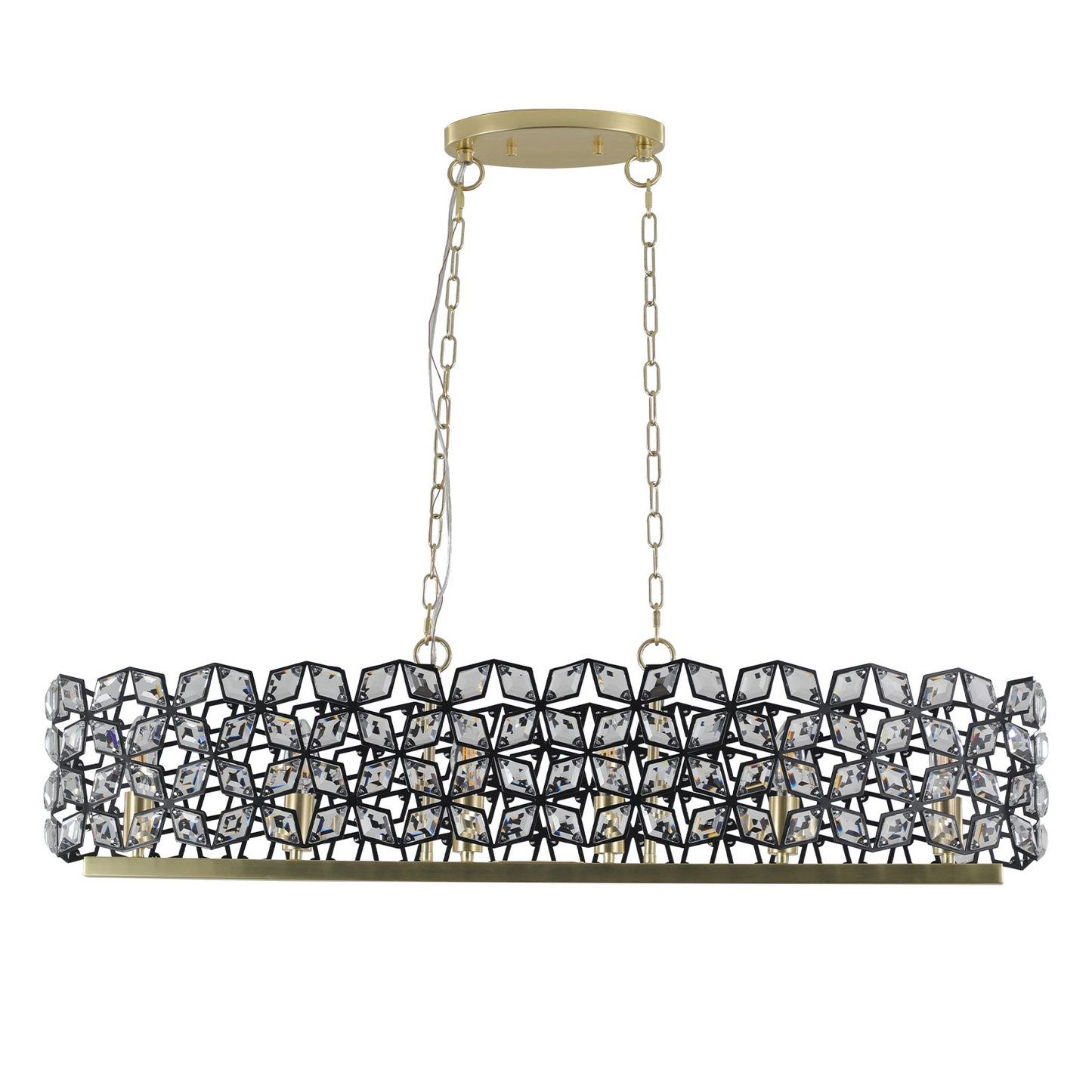 Modern Champagne Gold Oval Crystal ceiling chandelier  Luxury Home Decor Light Fixture
