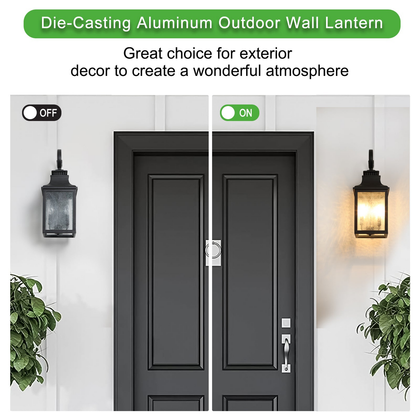 Large Outdoor Wall Lamps With Glass Supports multiple types of light bulbs 1 pack