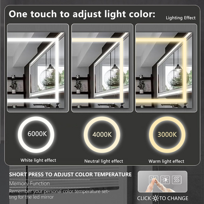 (Same as W134070942/L4004) 72"×36" LED Mirror Light Bathroom,anti-Fog & Dimming Led Bathroom Vanity Mirror