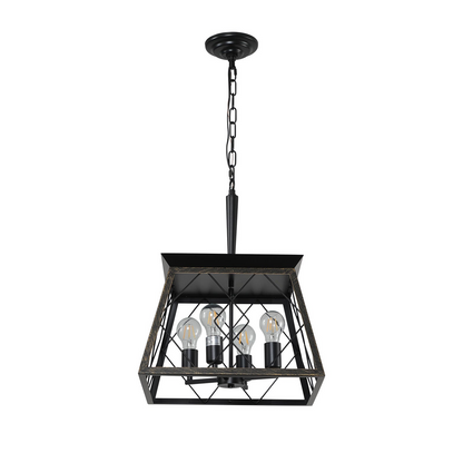 Farmhouse Chandelier 4-Light Vintage Antique Chandeliers Light Fixture For Kitchen Dining Room Living Room Golden Black(No Bulbs)NEW SKU:W1340P206637