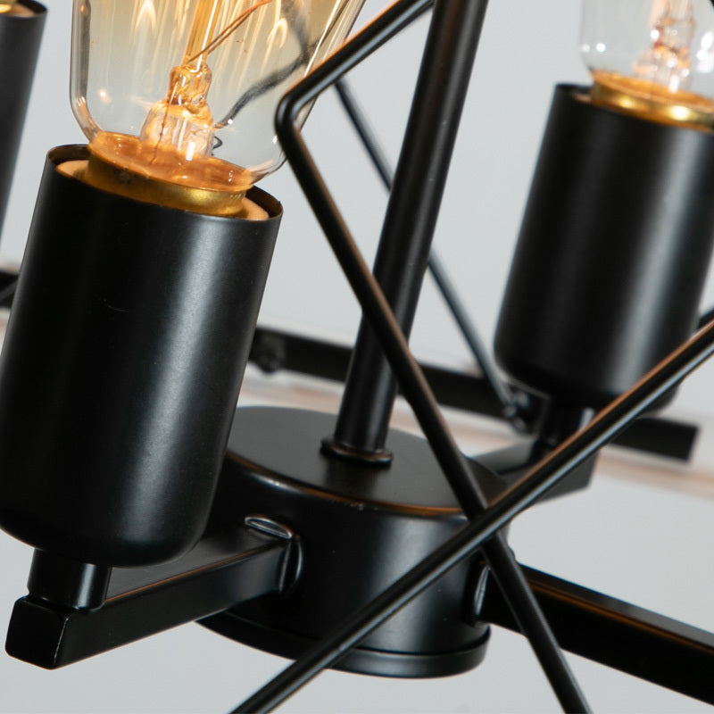 4-Light Farmhouse Chandeliers For Dining Room Oak(No Bulbs) NEW SKU :W1340P206639