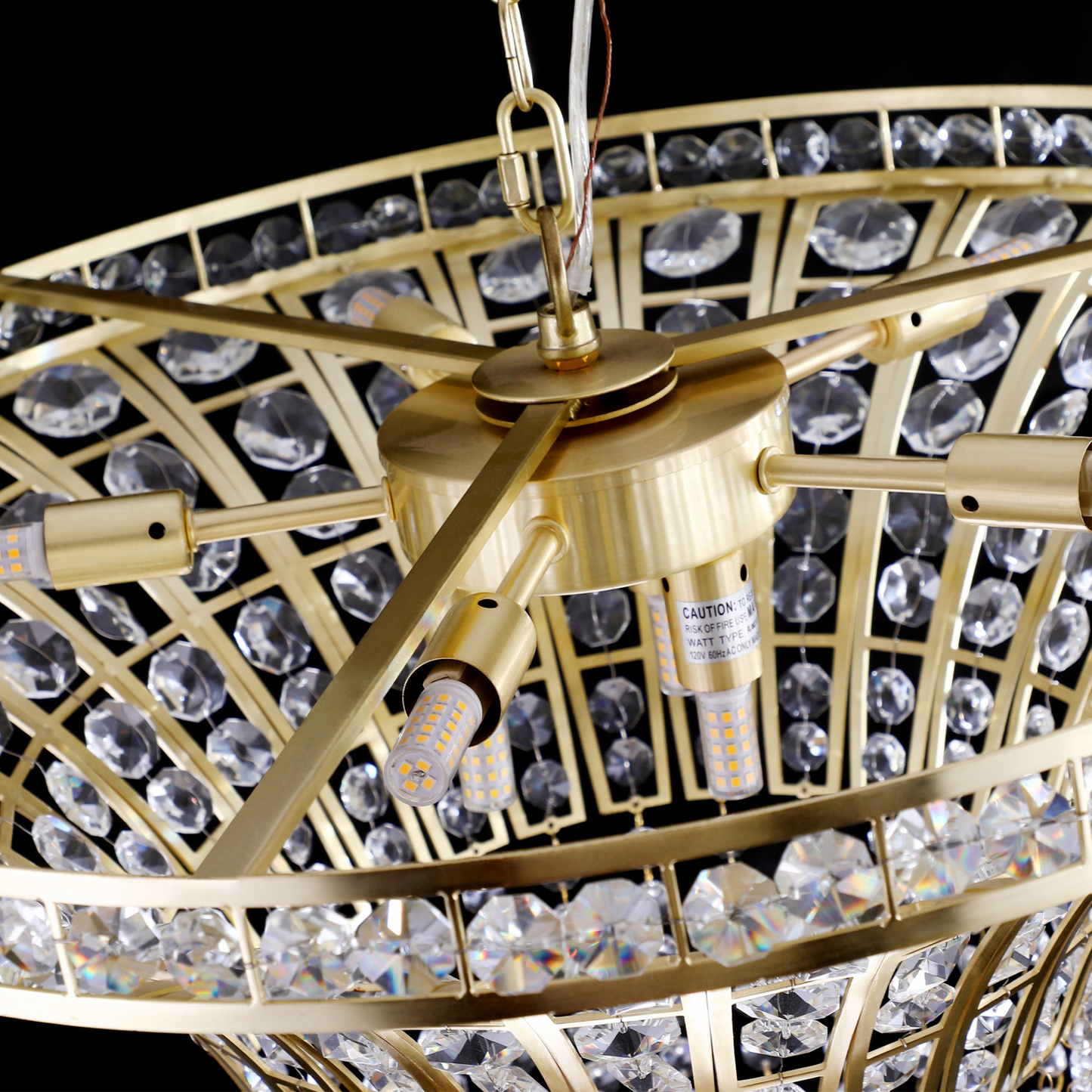 (Same as W1340P189414/L005016-D600-P8G) 8-Light 23.6" Wide Crystal Waterfall Chandelier