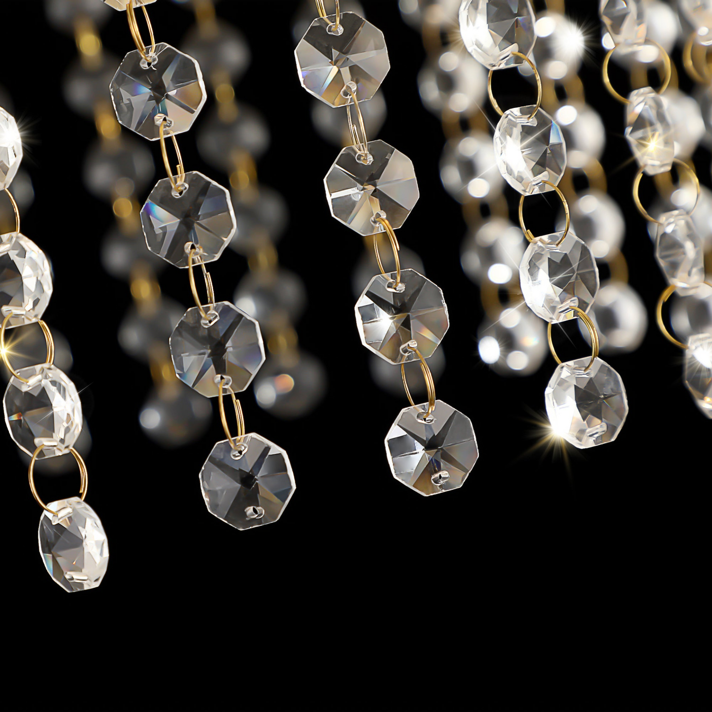 (Same as W1340P189414/L005016-D600-P8G) 8-Light 23.6" Wide Crystal Waterfall Chandelier