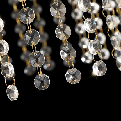 (Same as W1340P189414/L005016-D600-P8G) 8-Light 23.6" Wide Crystal Waterfall Chandelier