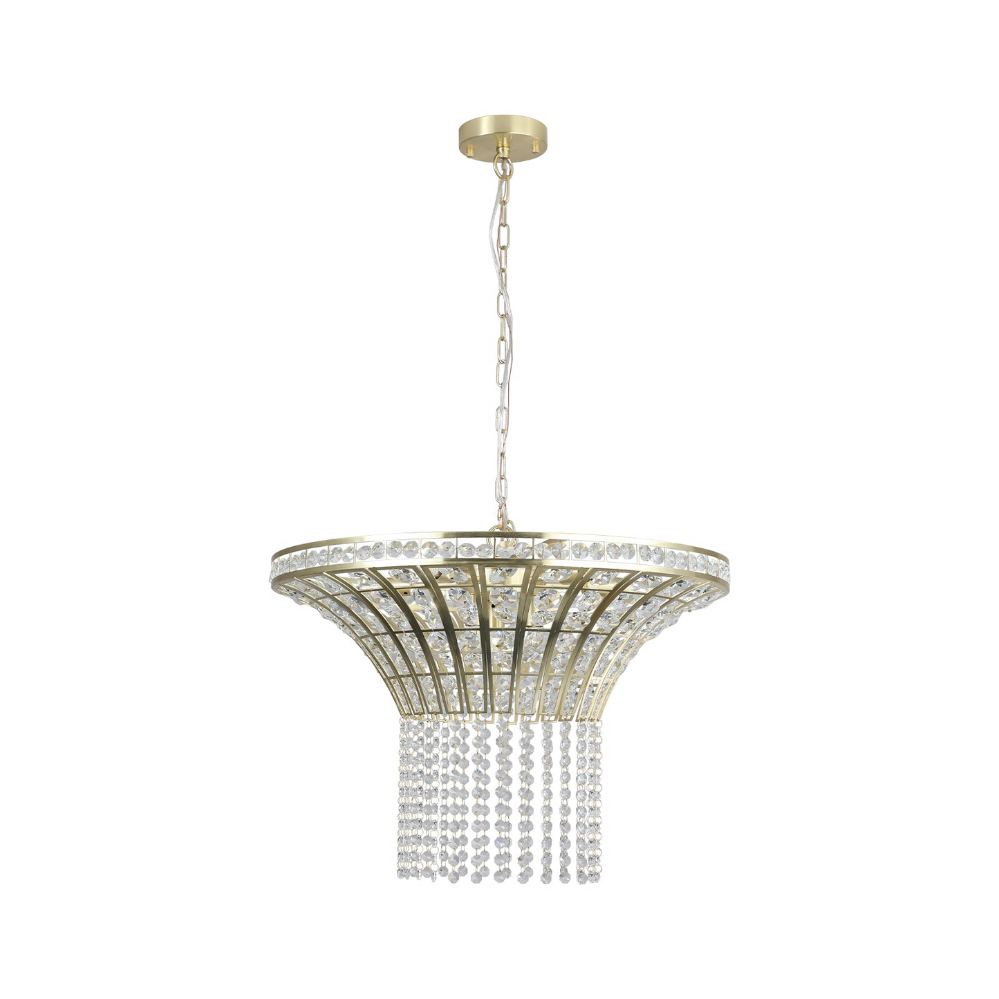 (Same as W1340P189414/L005016-D600-P8G) 8-Light 23.6" Wide Crystal Waterfall Chandelier