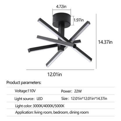 LED Semi Flush Mount Ceiling lamp