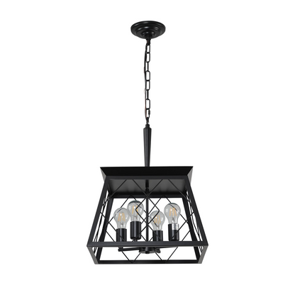 4-Light Farmhouse Chandeliers For Dining Room Black(No Bulbs)NEW SKU:W1340P206636