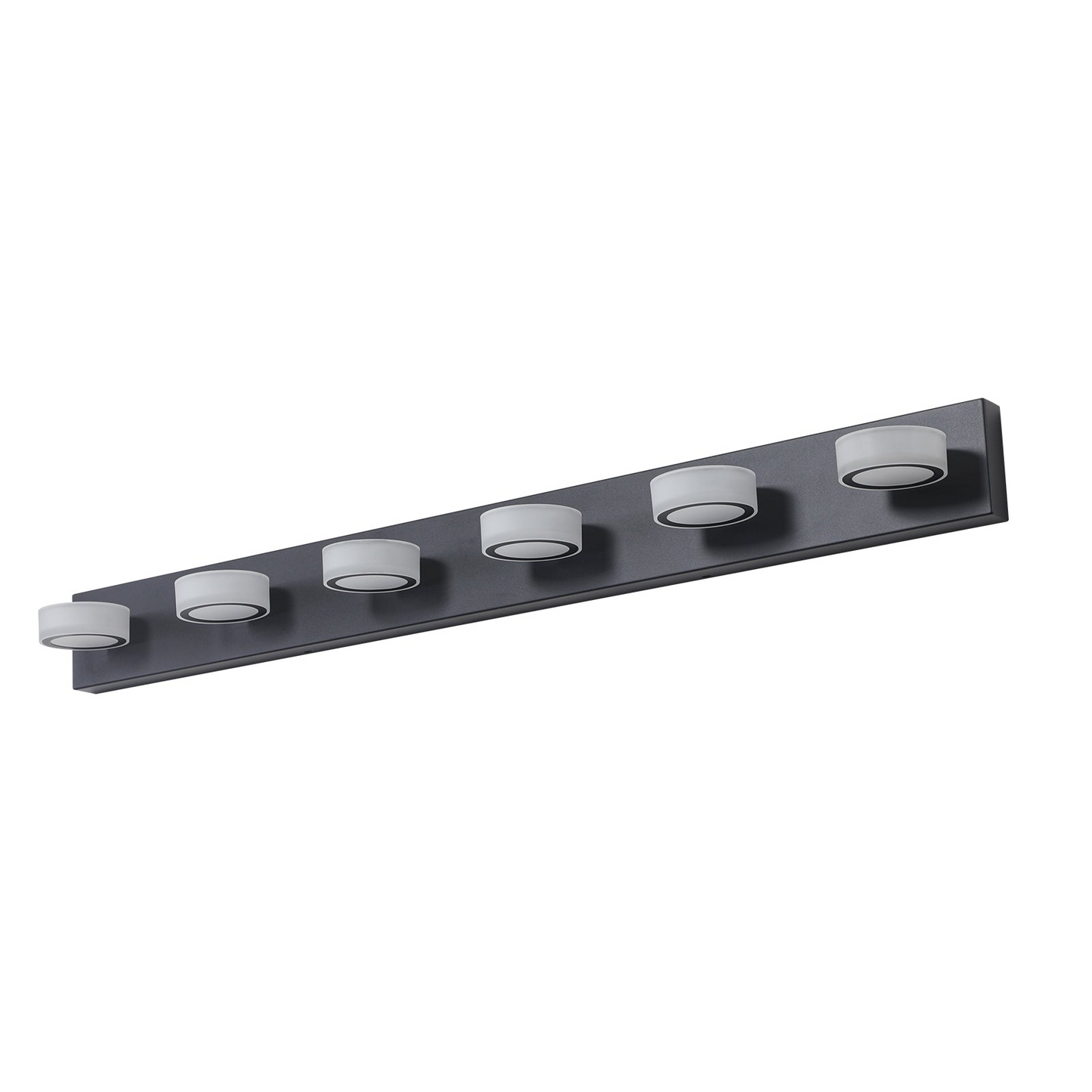 (Same as W1340P206812/L002003-W6B) LED Modern Black 6-Light Vanity Lights Fixtures Over Mirror Bath Wall Lighting