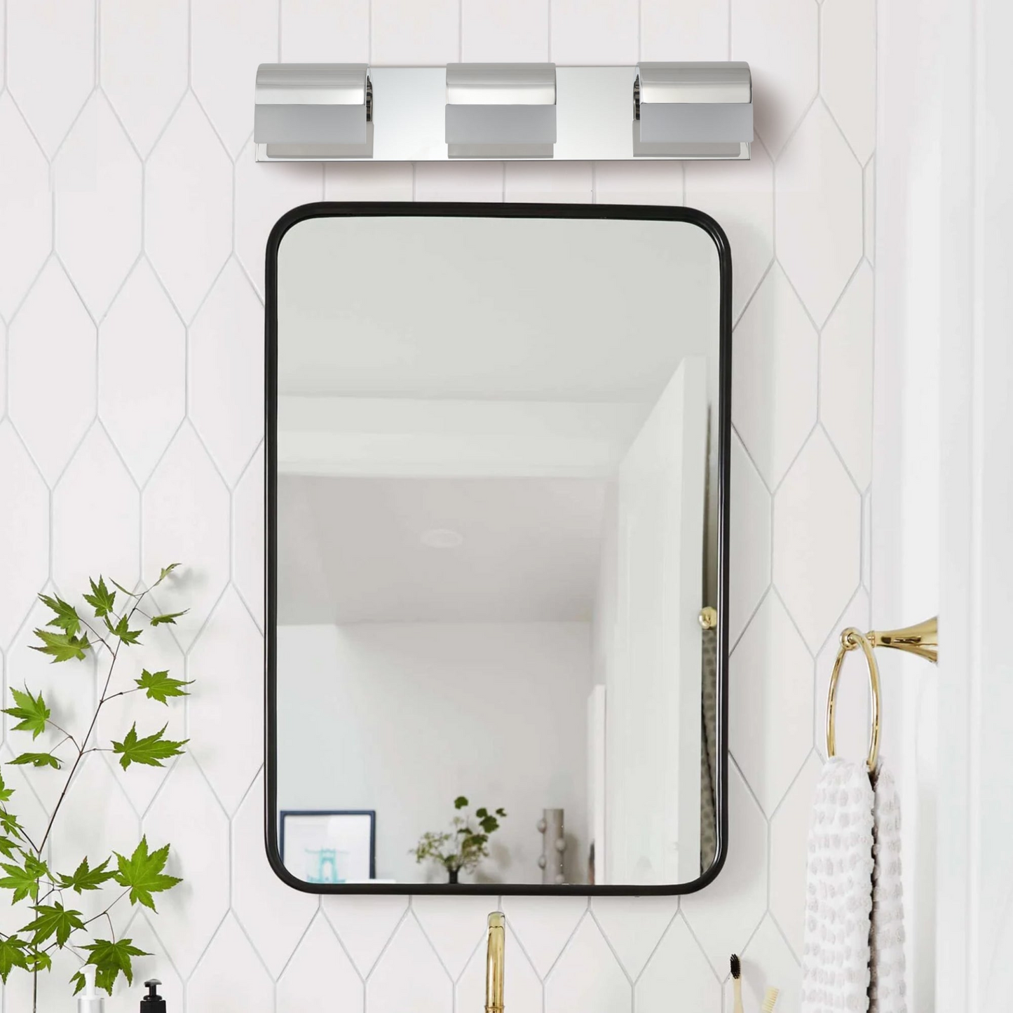 Bathroom Vanity Lighting 3-Light LED Vanity Lights Over Mirror Bath Wall Lighting