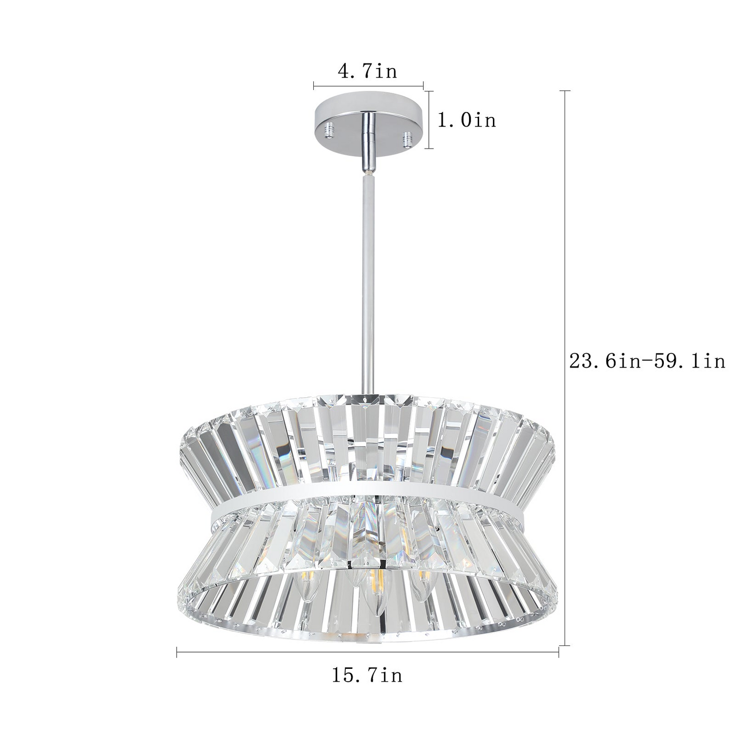 Modern Crystal Chandelier for Living-Room Round Cristal Lamp Luxury Home Decor Light Fixture