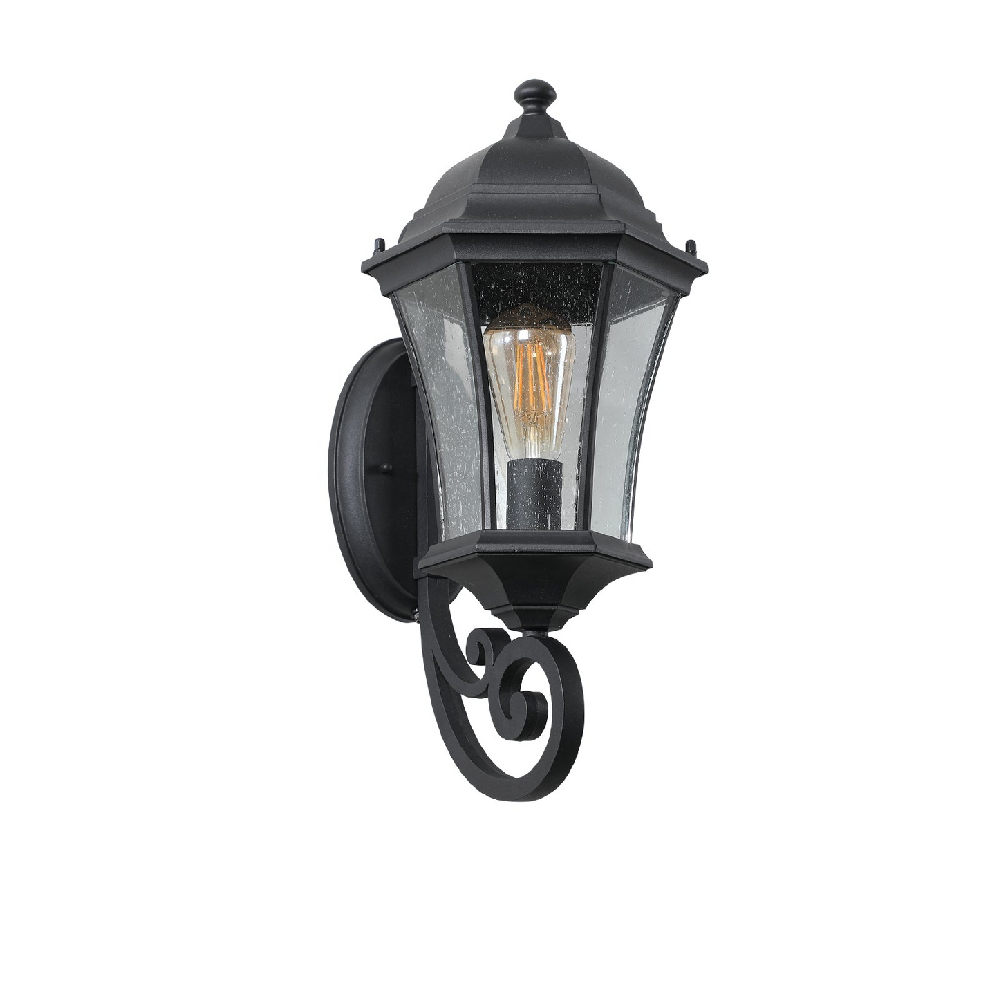 Outdoor Waterproof Glass Retro Wall Lamp with light sense Supports multiple types of light bulbs 1 pack